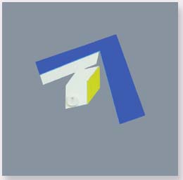 Ermanno Leinardi 2004 - spazio ambiguo - acrilico su tela  cm 40 x 40
